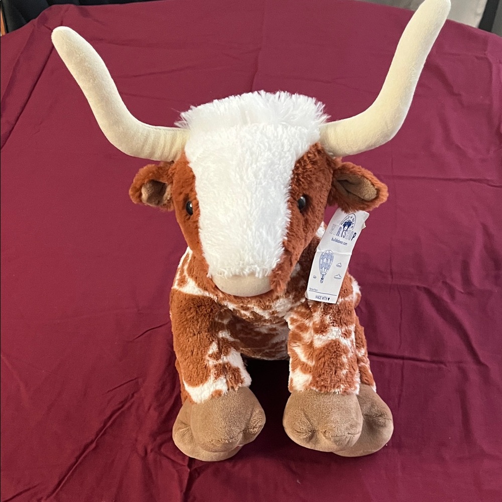 Build a Bear Longhorn Plush Teddy